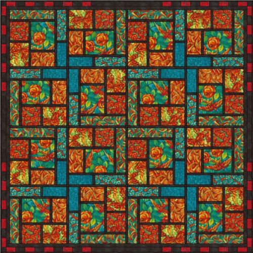 LIGHT FANTASTIC RED QUILT KIT